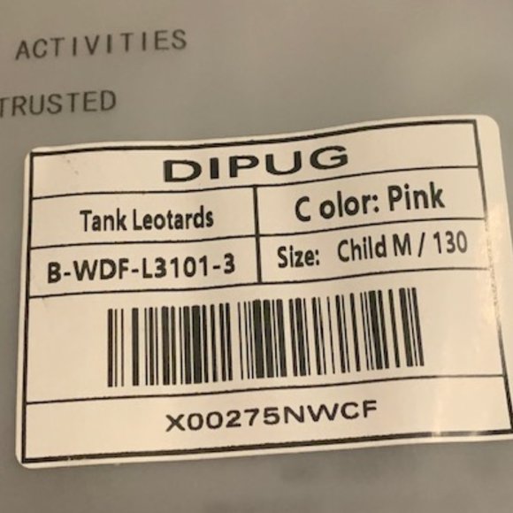 Di PUG Girl's Pink Tank Leotard Medium NWT - Picture 5 of 8